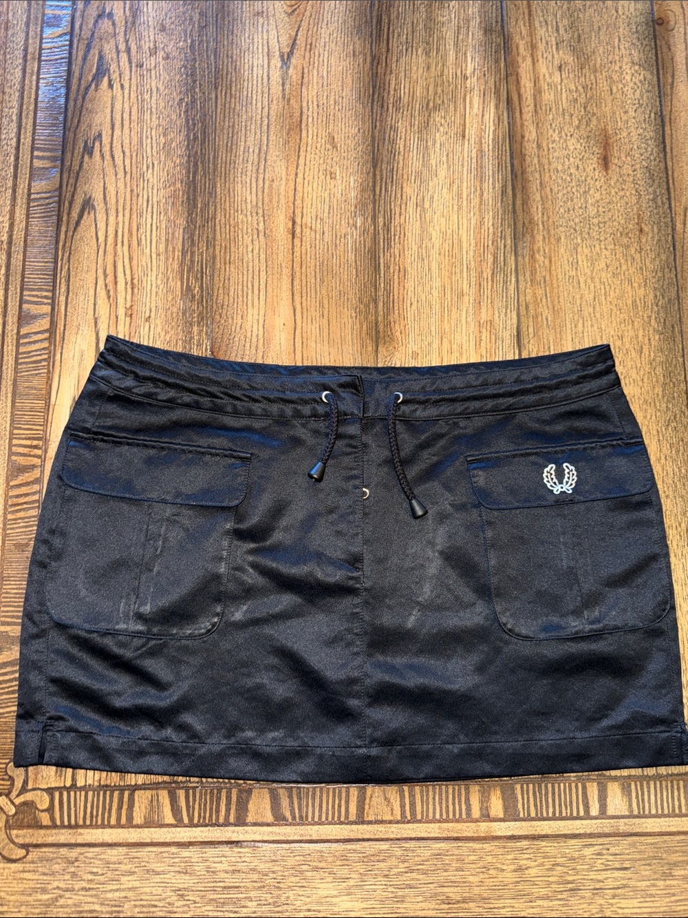 Fred Perry Black Mini Skirt with Front Pockets